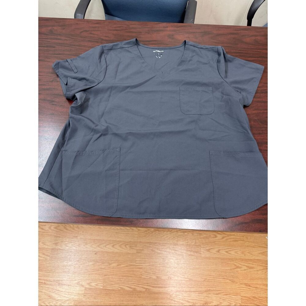 Scrubstar Pewter Grey Short Sleeve Scrub Top Size 3XL